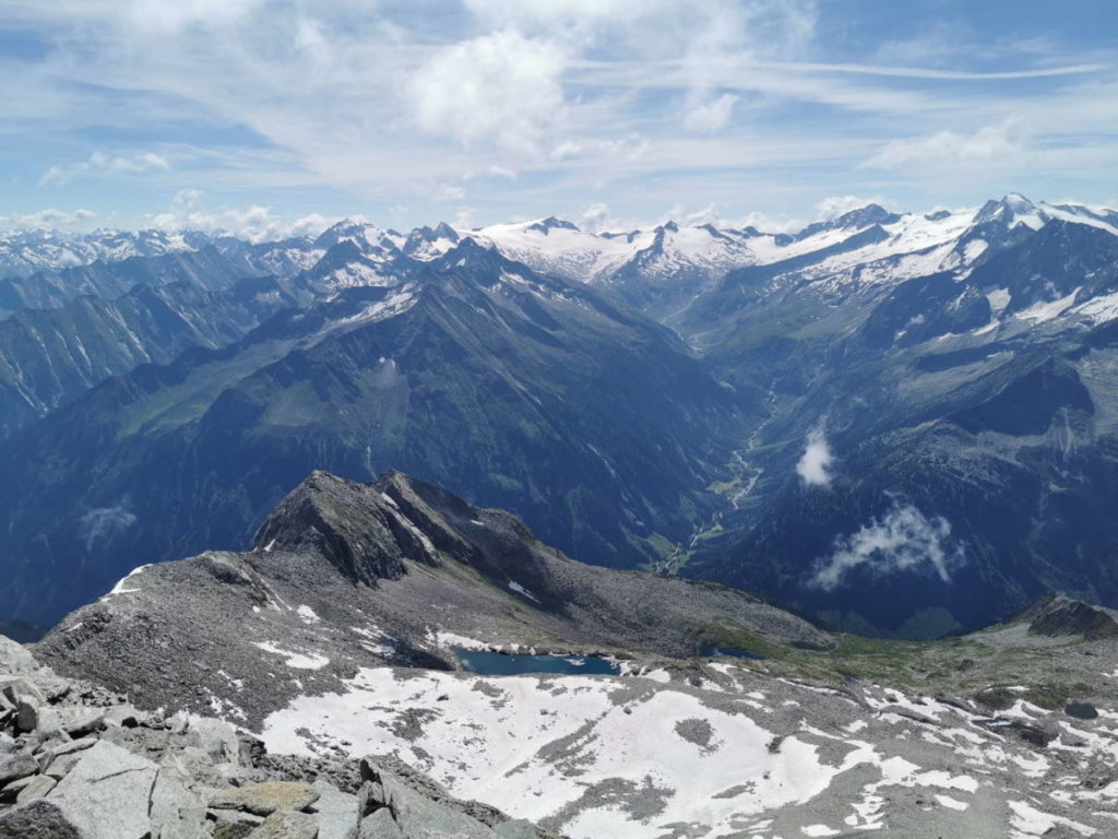 Hoher Riffler Ausblick in die Seitentäler