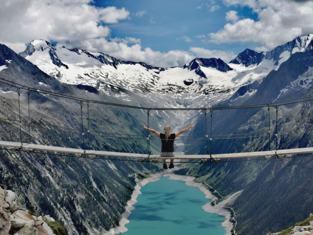 Der berühmte Schlegeisspeicher mit der Hängebrücke ist von Ginzling aus erreichbar